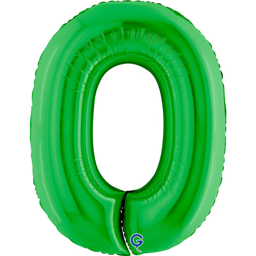 Balon z helem Cyfra 86cm, zielony