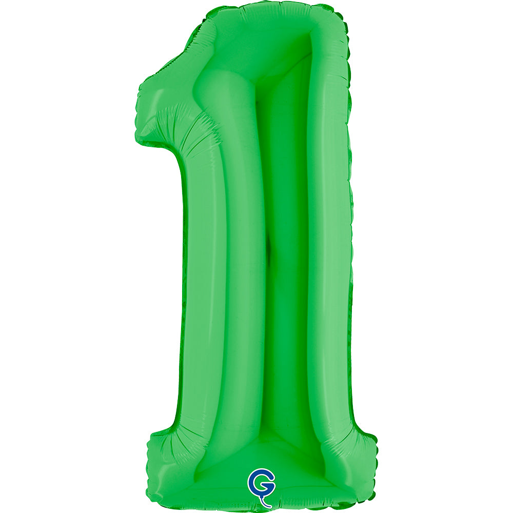 Balon z helem Cyfra 86cm, zielony