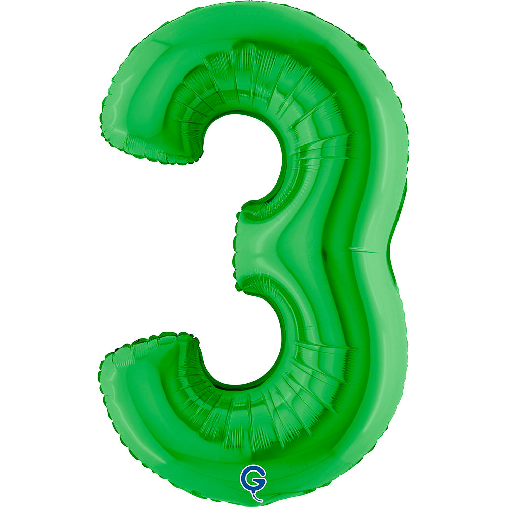 Balon z helem Cyfra 86cm, zielony