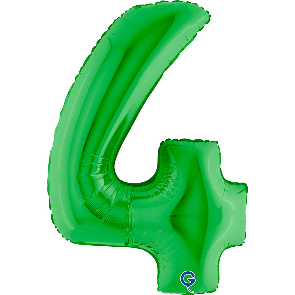Balon z helem Cyfra 86cm, zielony