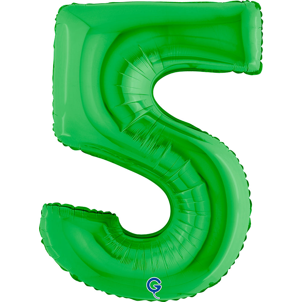 Balon z helem Cyfra 86cm, zielony