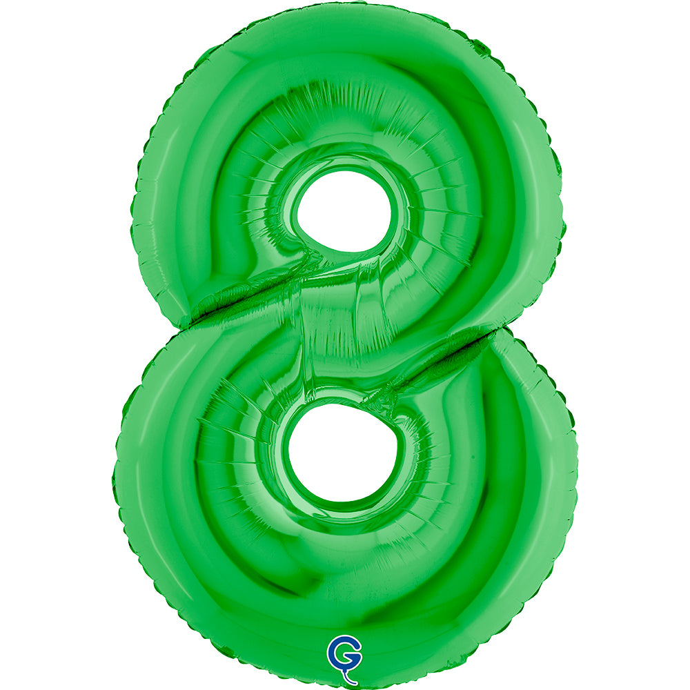 Balon z helem Cyfra 86cm, zielony