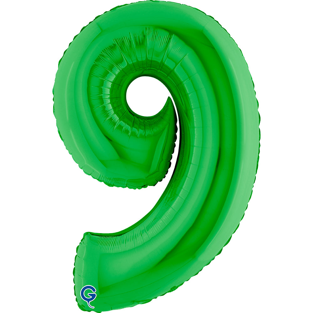 Balon z helem Cyfra 86cm, zielony