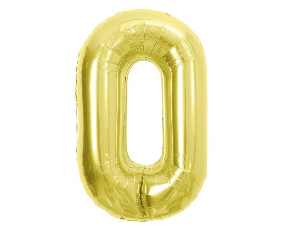 Balon z helem Cyfra 86cm, białe złoto