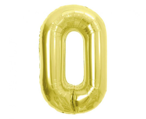Balon z helem Cyfra 86cm, białe złoto