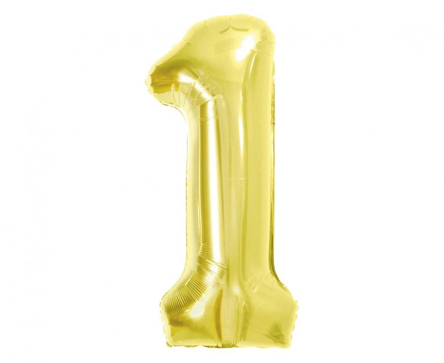 Balon z helem Cyfra 86cm, białe złoto
