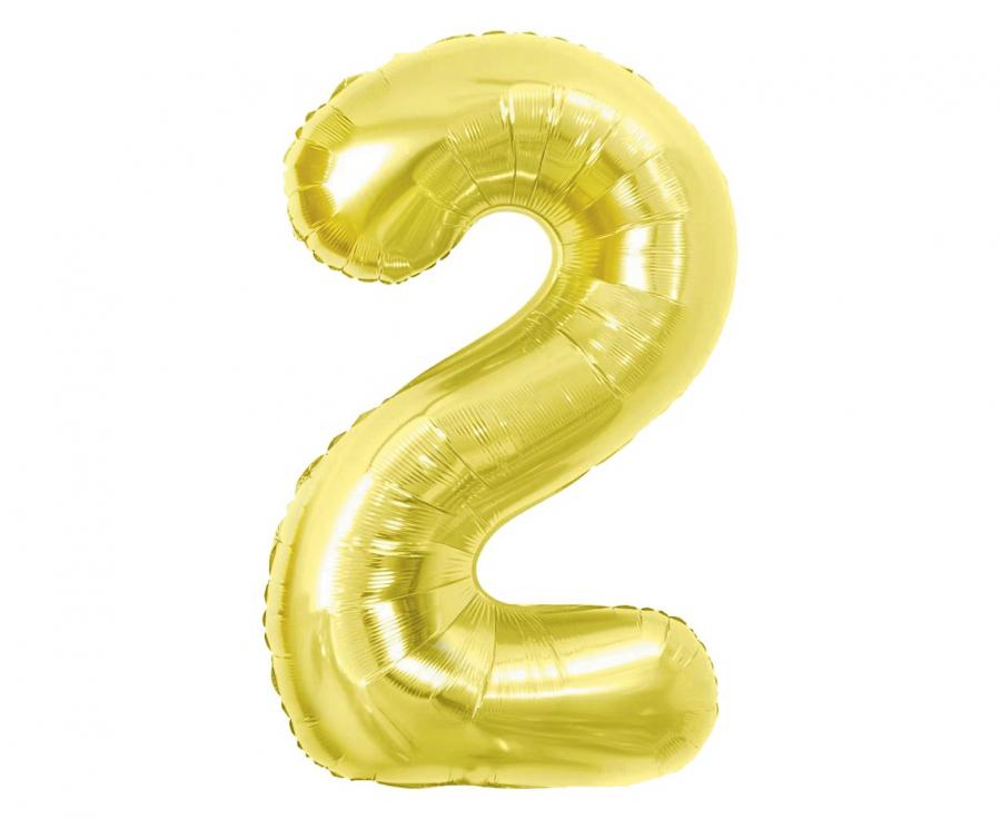 Balon z helem Cyfra 86cm, białe złoto