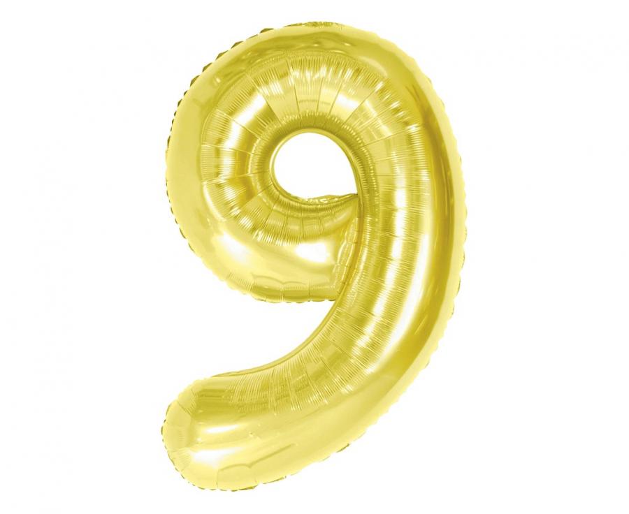 Balon z helem Cyfra 86cm, białe złoto
