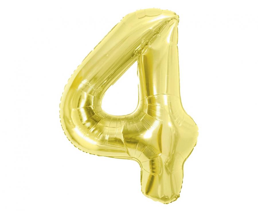 Balon z helem Cyfra 86cm, białe złoto