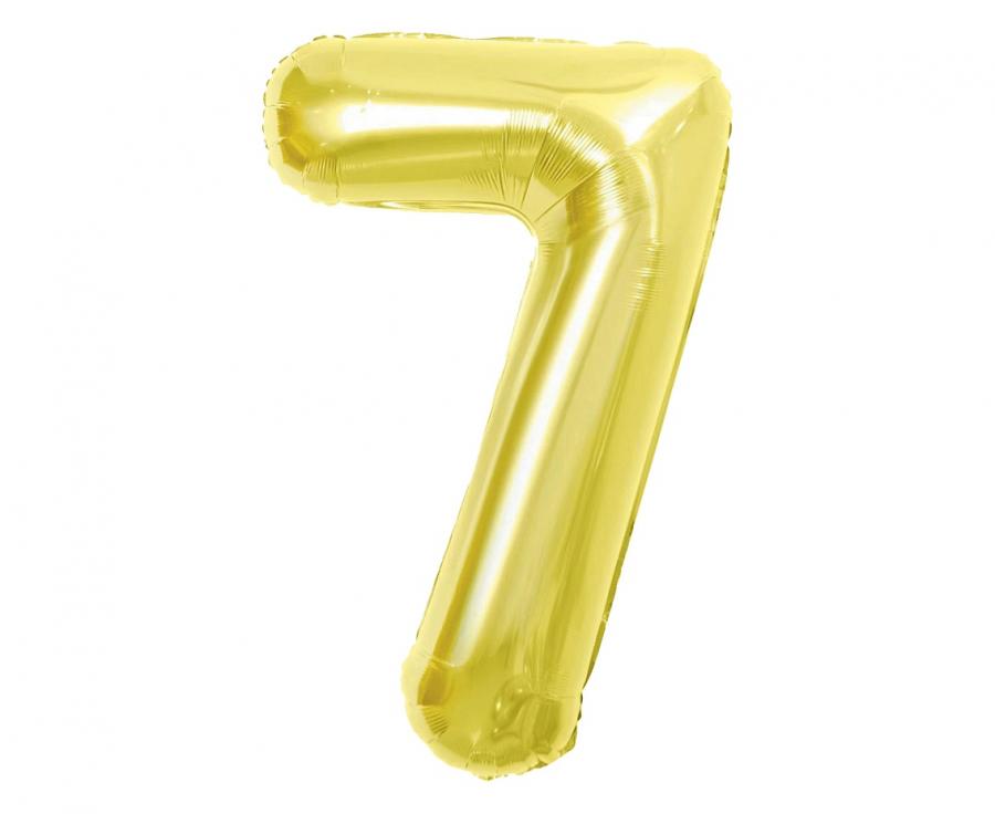 Balon z helem Cyfra 86cm, białe złoto