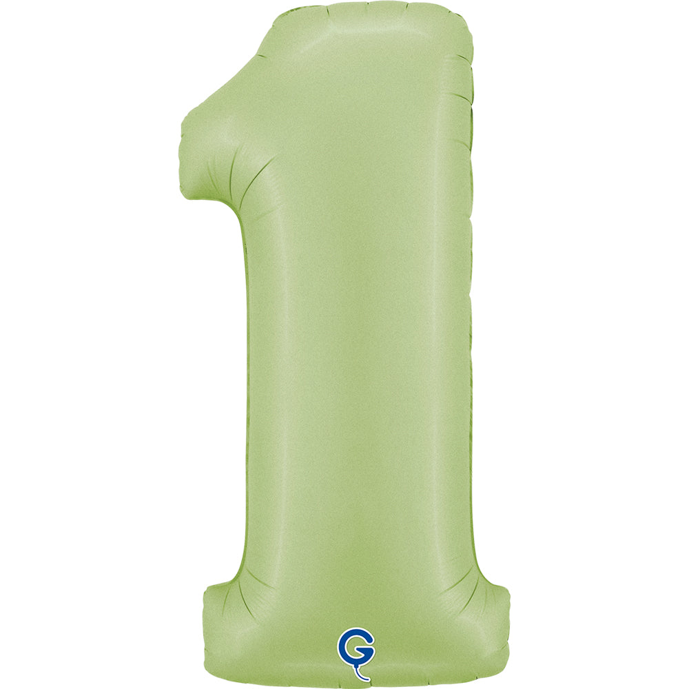 Balon z helem Cyfra 86cm, oliwkowy
