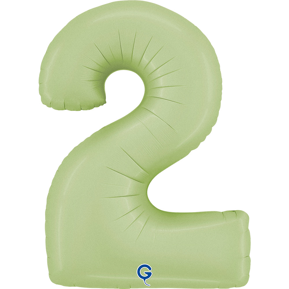 Balon z helem Cyfra 86cm, oliwkowy