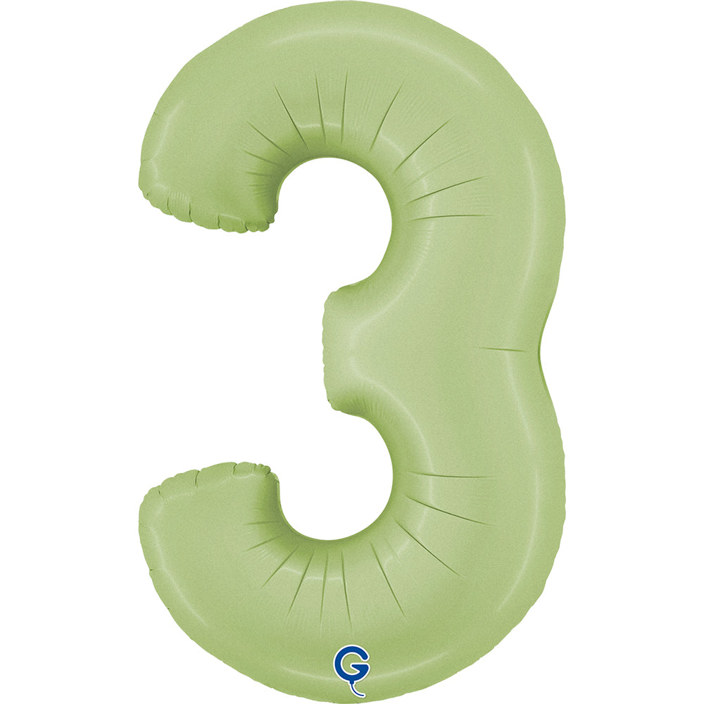 Balon z helem Cyfra 86cm, oliwkowy
