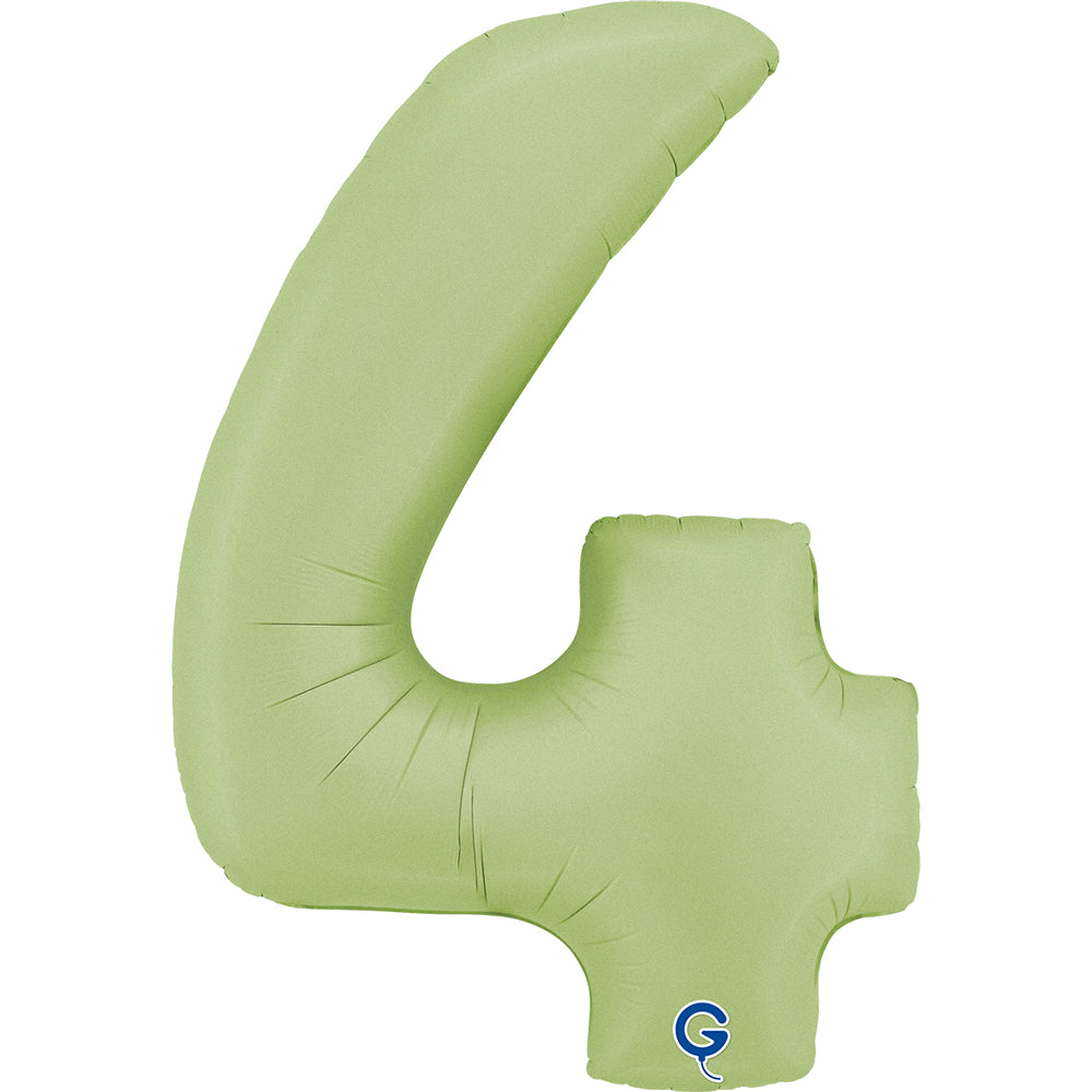 Balon z helem Cyfra 86cm, oliwkowy
