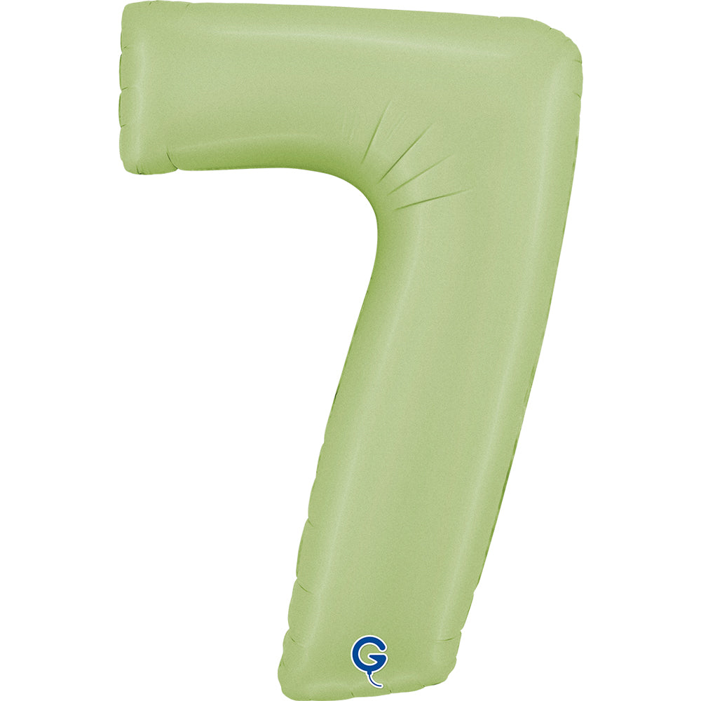 Balon z helem Cyfra 86cm, oliwkowy