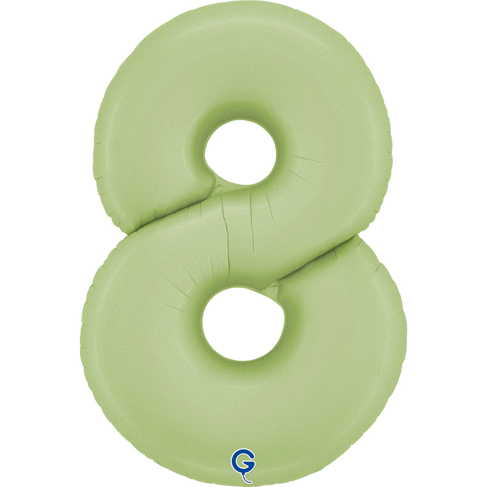 Balon z helem Cyfra 86cm, oliwkowy