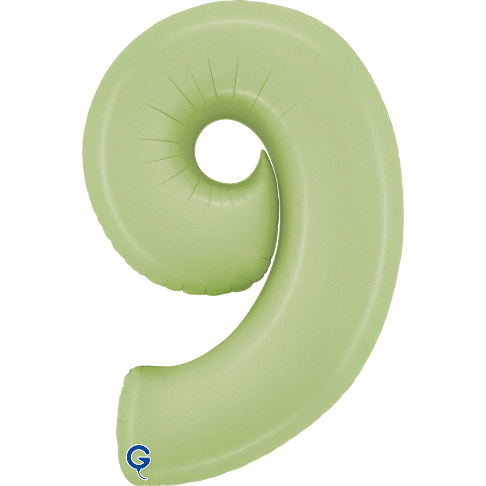 Balon z helem Cyfra 86cm, oliwkowy