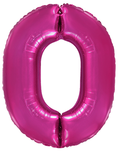 Balon z helem Cyfra 86cm, fuksja