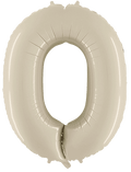 Balon z helem Cyfra 86cm, kremowy