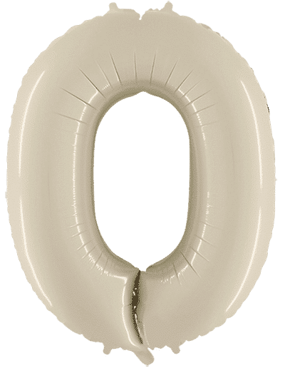 Balon z helem Cyfra 86cm, kremowy