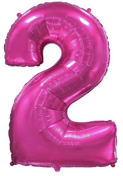 Balon z helem Cyfra 86cm, fuksja