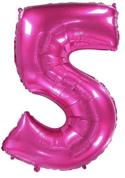 Balon z helem Cyfra 86cm, fuksja