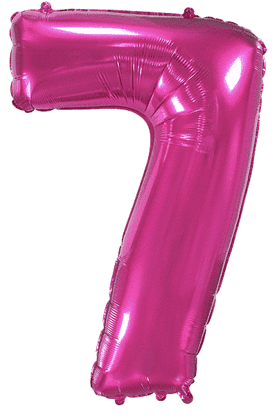 Balon z helem Cyfra 86cm, fuksja