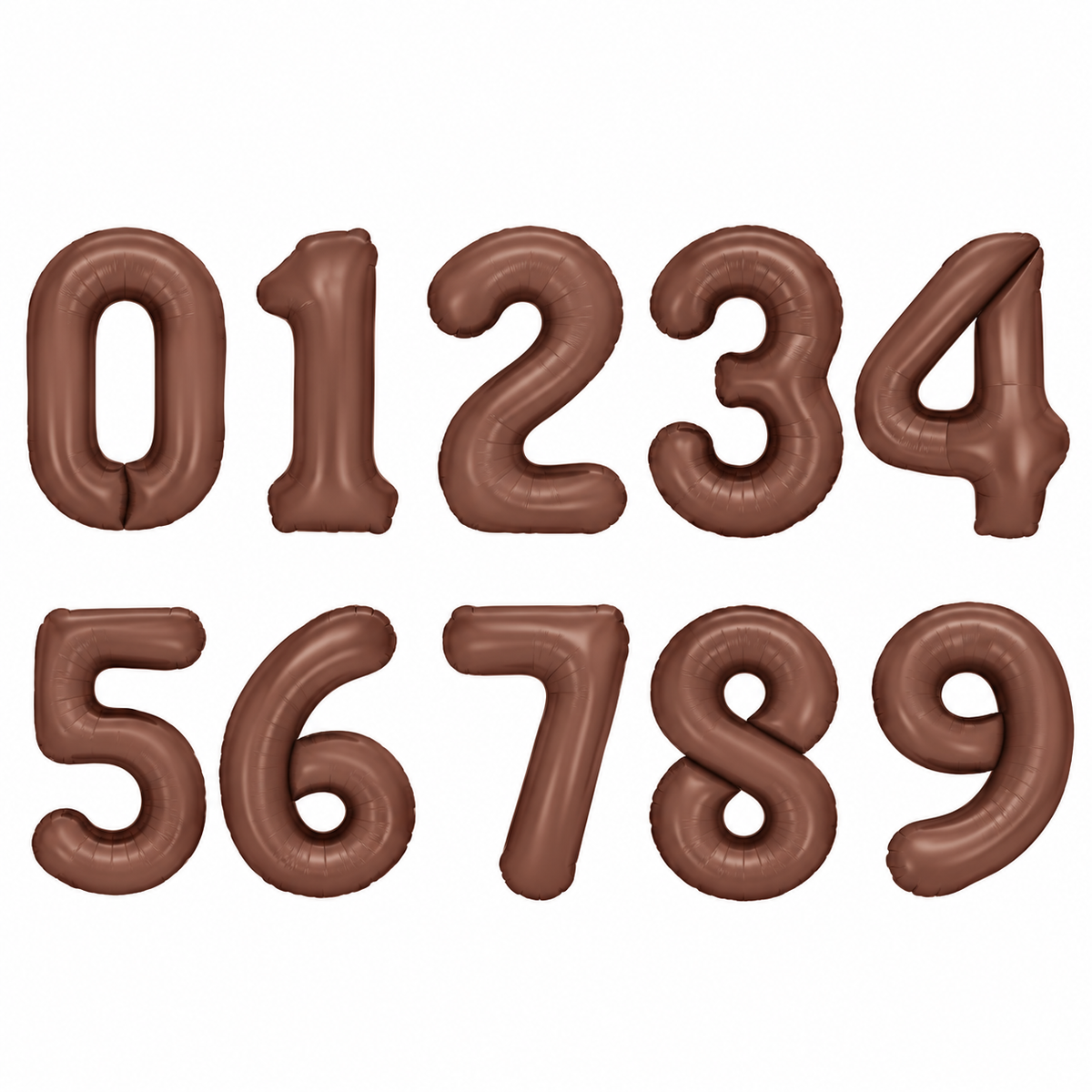 Balon z helem Cyfra 86cm, mocca