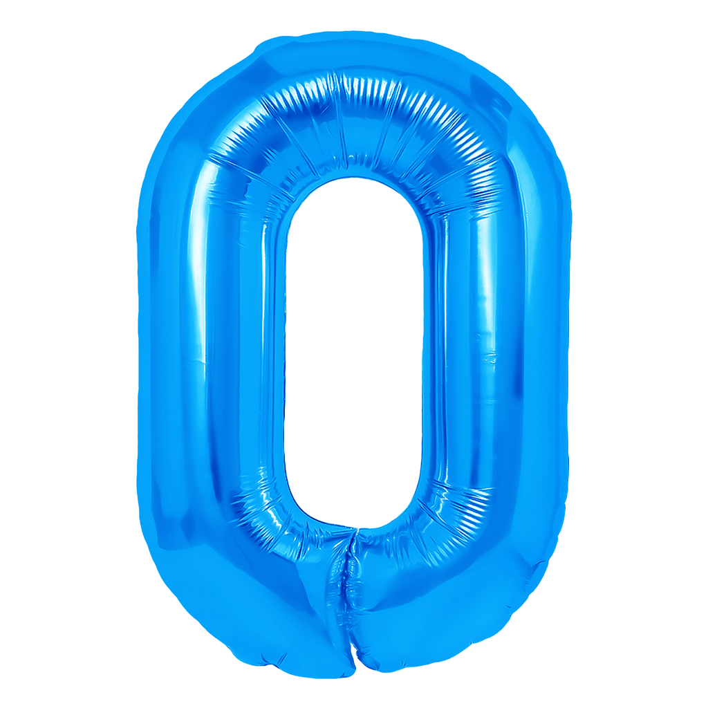 Balon z helem Cyfra 86cm, niebieski