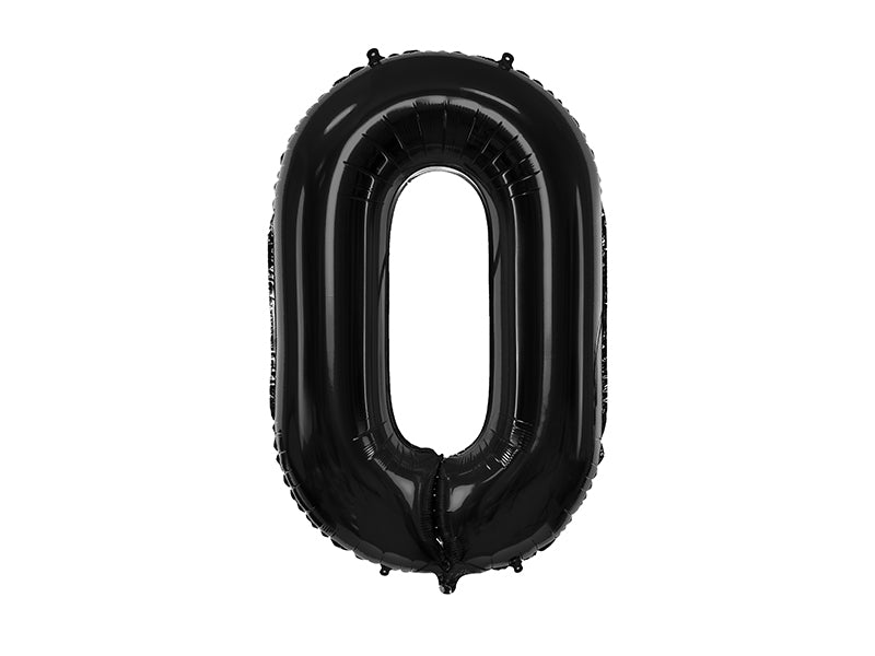 Balon z helem Cyfra 86cm, czarny