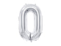 Balon z helem Cyfra 86cm, srebrny
