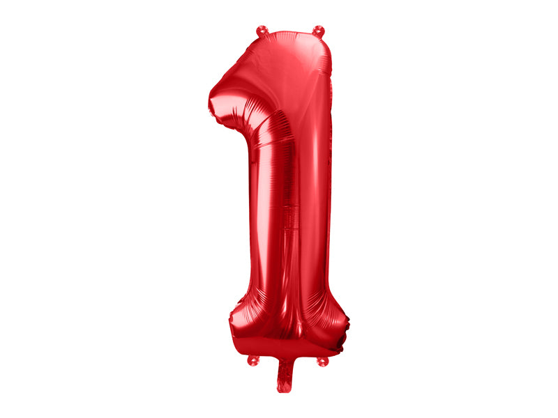 Balon z helem Cyfra 86cm, czerwony