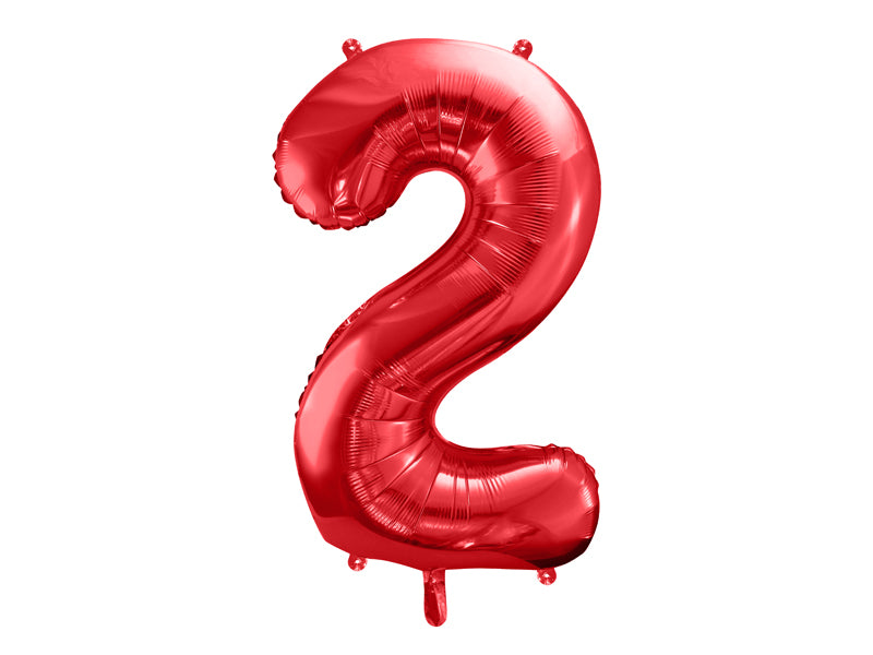 Balon z helem Cyfra 86cm, czerwony