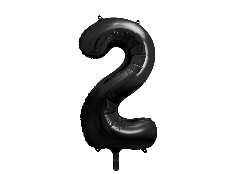 Balon z helem Cyfra 86cm, czarny
