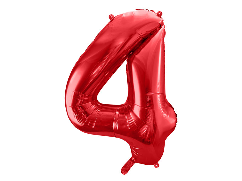 Balon z helem Cyfra 86cm, czerwony