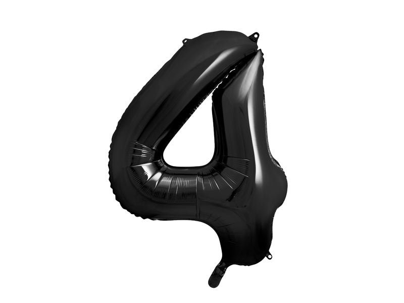 Balon z helem Cyfra 86cm, czarny