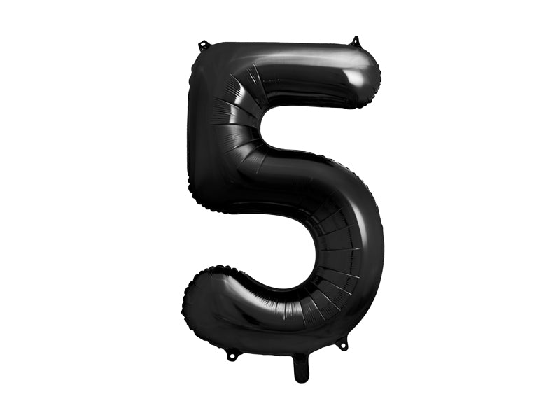 Balon z helem Cyfra 86cm, czarny