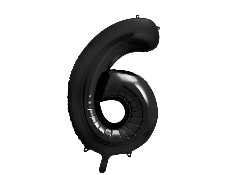 Balon z helem Cyfra 86cm, czarny