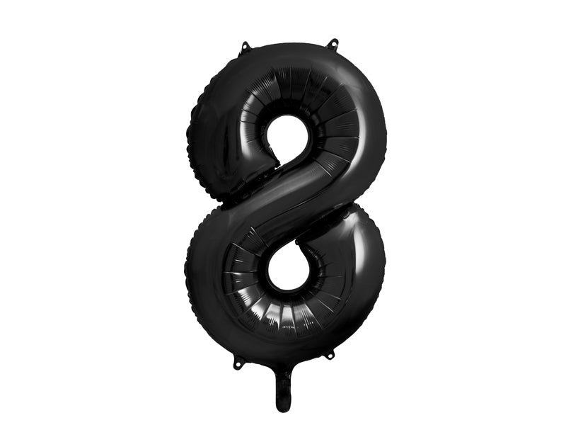 Balon z helem Cyfra 86cm, czarny
