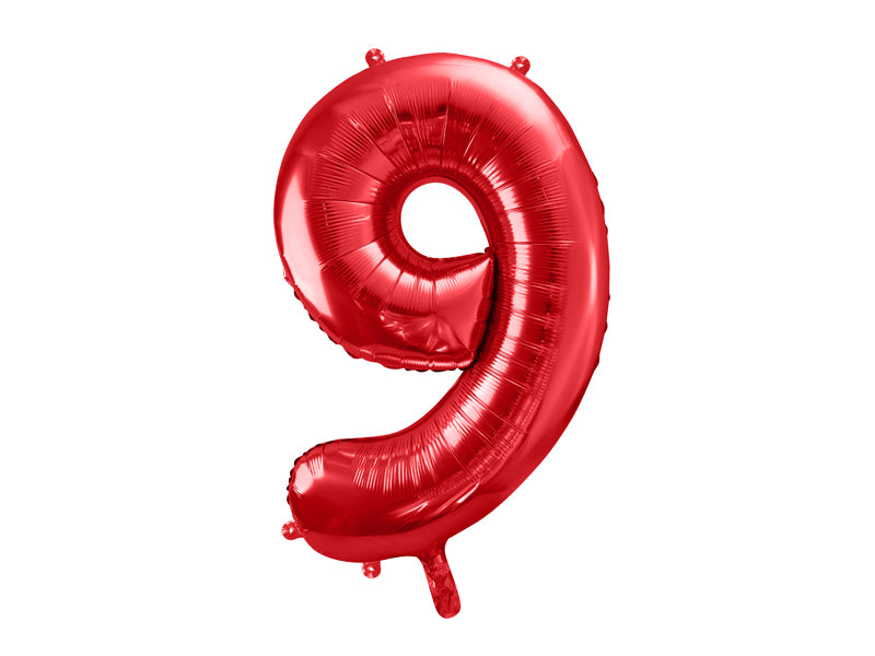 Balon z helem Cyfra 86cm, czerwony