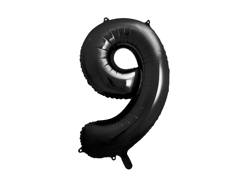 Balon z helem Cyfra 86cm, czarny