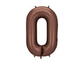 Balon z helem Cyfra 86cm, mocca