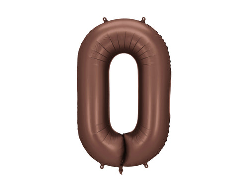 Balon z helem Cyfra 86cm, mocca