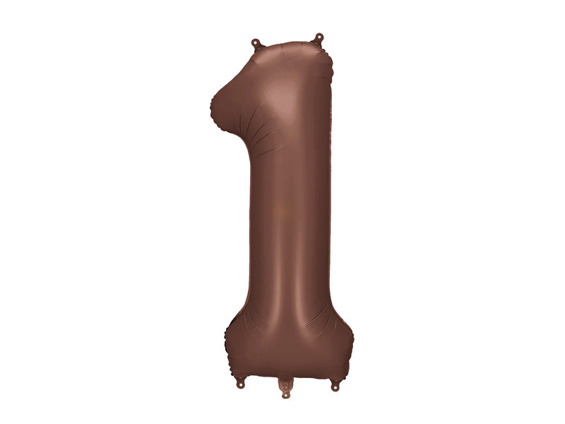 Balon z helem Cyfra 86cm, mocca