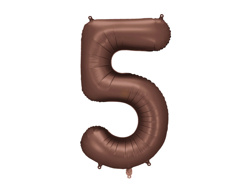 Balon z helem Cyfra 86cm, mocca