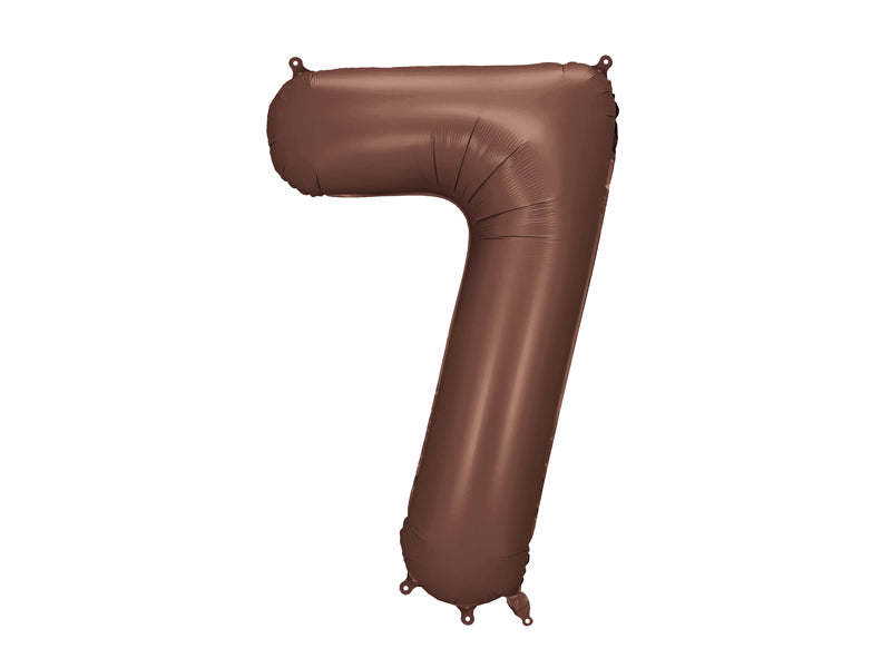 Balon z helem Cyfra 86cm, mocca