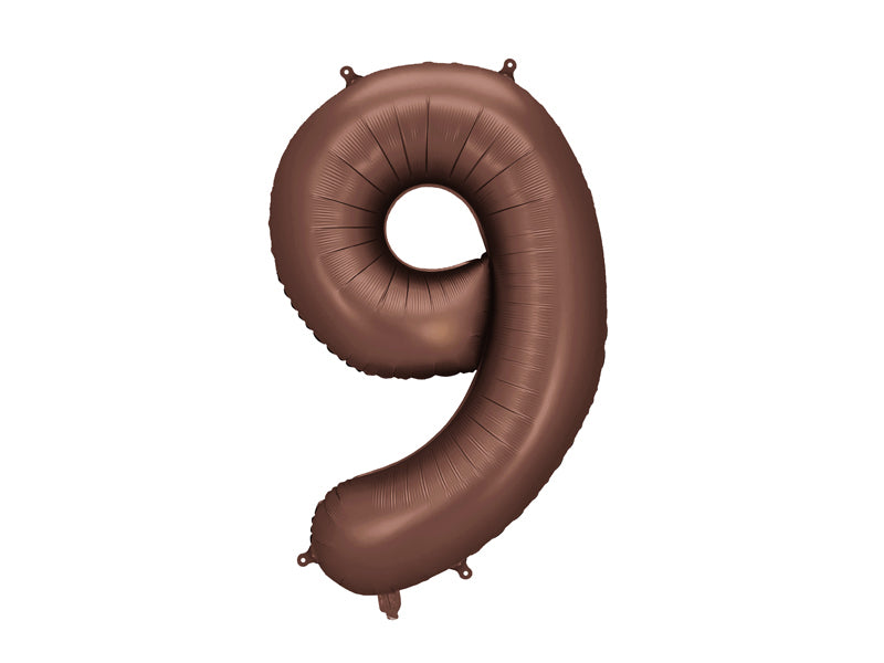 Balon z helem Cyfra 86cm, mocca